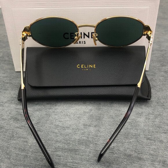 Celine Triomphe Gold Metal Sunglasses - Picture 4 of 6